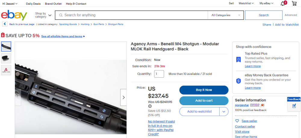 Agency-Arms-Benelli-M4-Shotgun-Modular-MLOK-Rail-Handguard-Black-eBay.png
